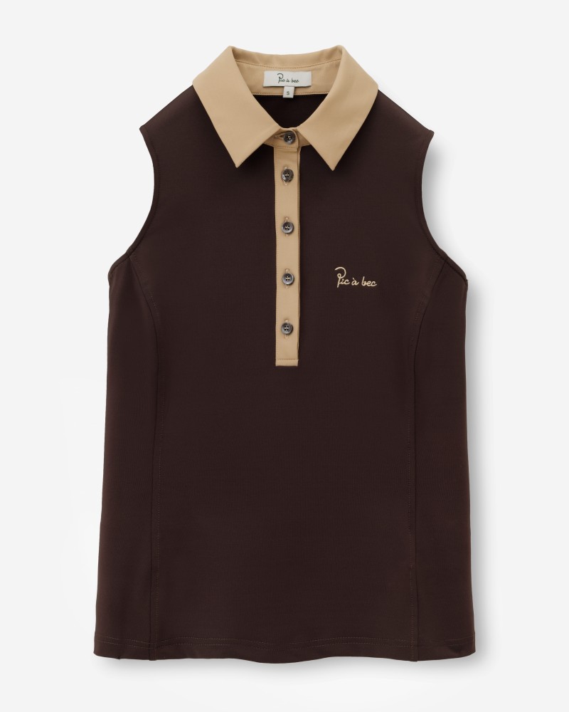 Polo damskie bez rękawów ELAN SLEEVELESS | PIC À BEC